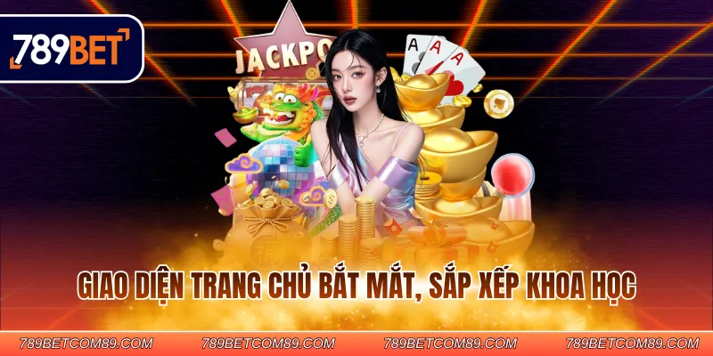 Giao diện trang chủ bắt mắt, sắp xếp khoa học