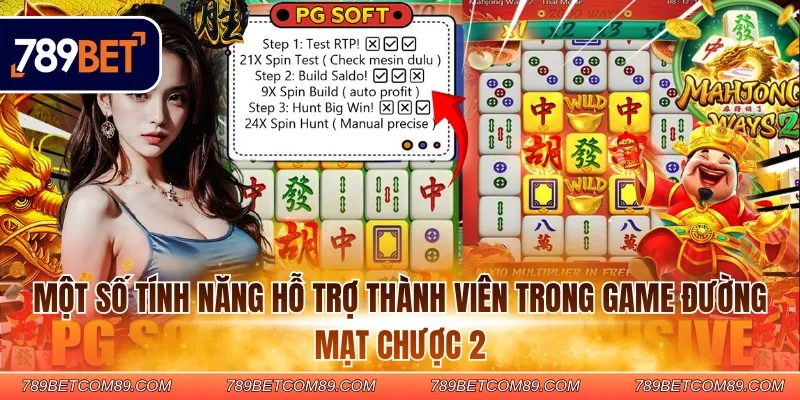 Một số tính năng hỗ trợ thành viên trong game đường mạt chược 2